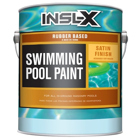 Insl-X By Benjamin Moore Insl-X Indoor and Outdoor Satin White Synthetic Rubber Swimming Pool Paint 1 gal RP2710092-01